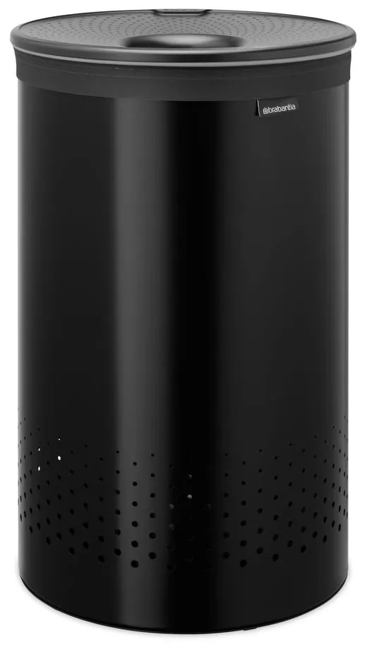Cesto portabiancheria in metallo nero opaco 60 l - Brabantia
