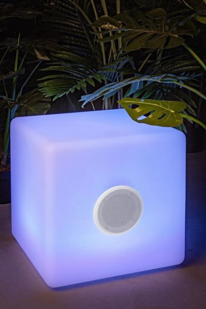 Lampada CUBO a LED con speaker 40&#215;40 cm