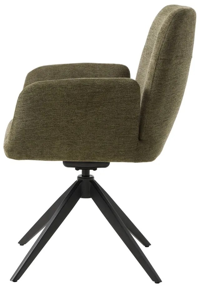 Sedia da pranzo verde in imbottito con braccioli Roxana – Unique Furniture