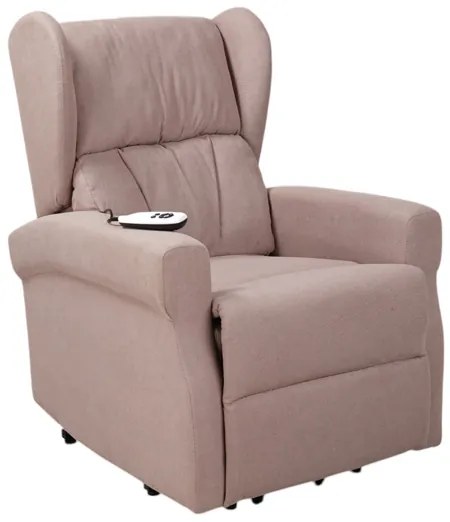 Poltrona relax recliner con alzata elettrica 2 motori AURORA in tessuto Tortora
