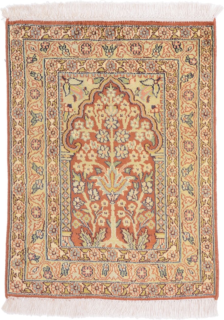 Cashmere Silk Tappeto 40 x 60 (Indian) Annodato A Mano