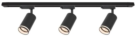 Faretto nel sistema a binario PIPE 3xGU10/10W/230V nero