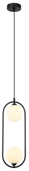 ITALUX PND-3965-2-BK - Lampadario a sospensione LUPUS 2xG9/25W/230V nero