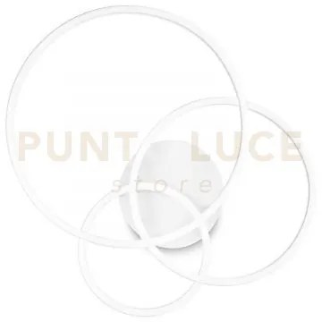 Frame plaoniera cerchi led 3000k  41w  5200 lm bianco 56cm