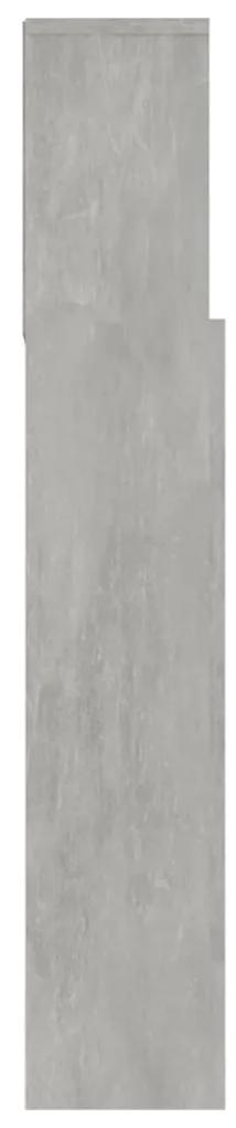 Testiera con scomparti grigio cemento 180x19x103,5 cm