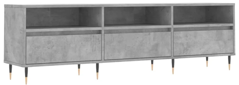 Mobile TV Grigio Cemento 150x30x44,5 cm Legno Multistrato