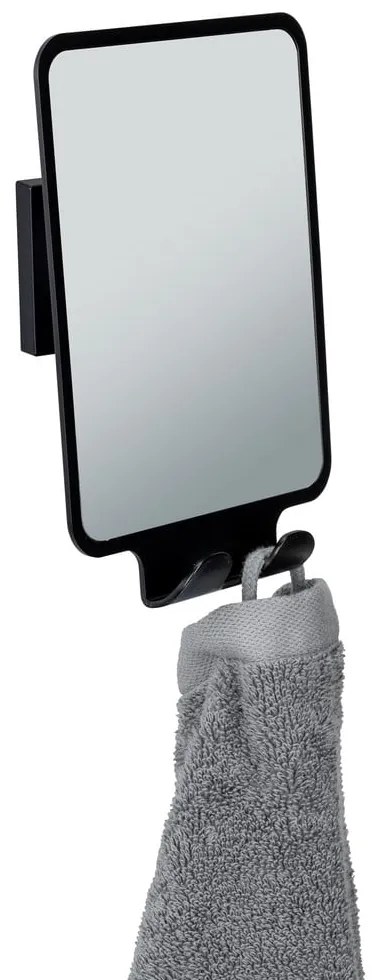 Specchio cosmetico con appendino 14x19,5 cm Quadro Black - Wenko