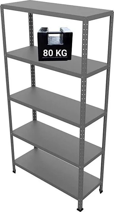 Scaffale in Metallo 5 Ripiani 100x40x187 cm Ettore Antracite...