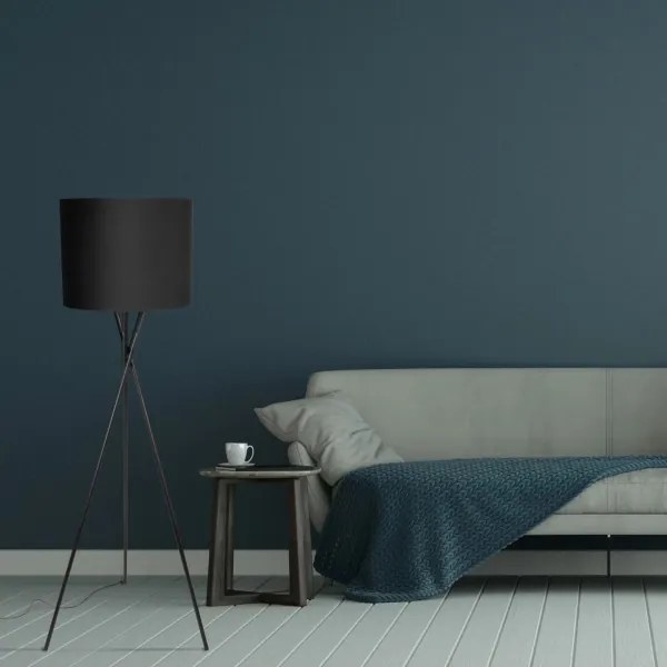 Lampada con piedistallo TEKLA 1xE27/20W/230V nero