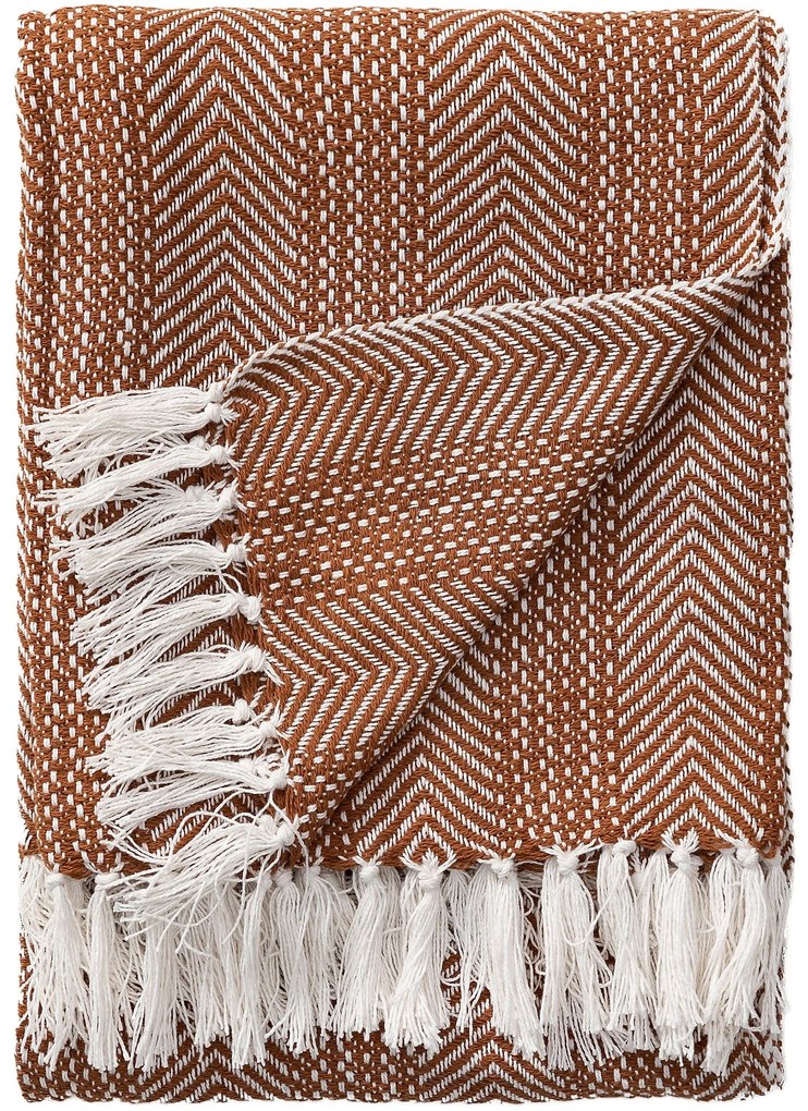 benuta Nest Plaid in cotone Alisea Marrone 125x150 cm - Tappeto design moderno soggiorno