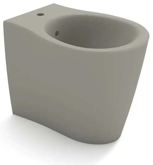 Bidet filomuro SOFT OLYMPIA CERAMICA L 36 x H 42 x P 55 cm Grigio opaco