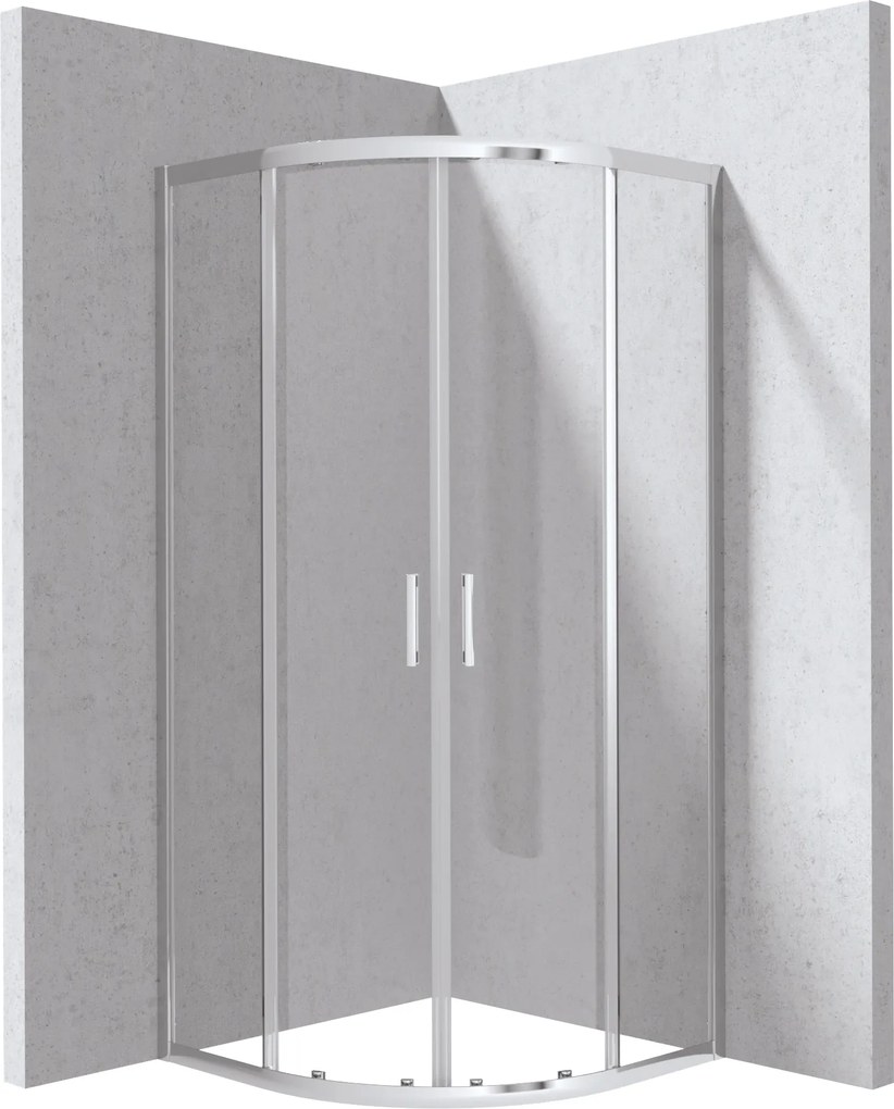 Deante Funkia Evo box doccia 80x80 cm semicircolare cromo lucida/vetro trasparente KYP_0088P