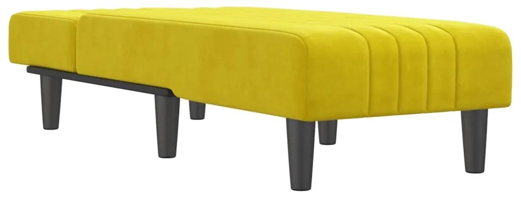 Chaise longue in velluto giallo