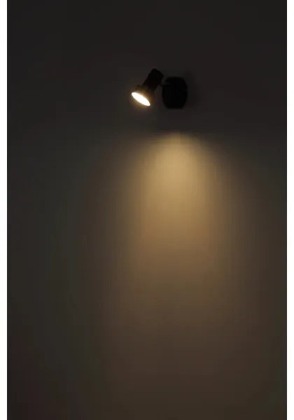 Globo 57917-1N - Faretto da parete MASON 1xGU10/25W/230V nero/argento