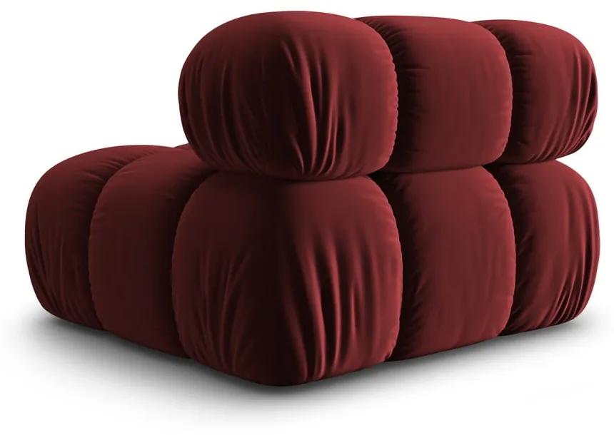 Modulo divano in velluto rosso (parte centrale) Bellis - Micadoni Home