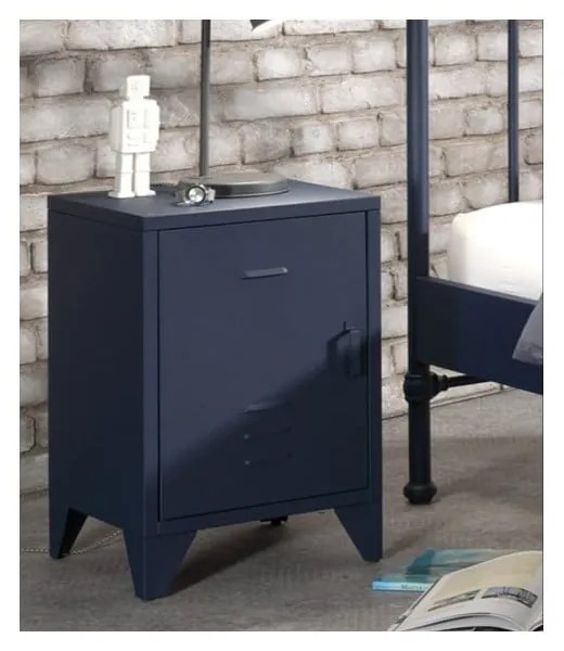 Comodino per bambini in metallo blu BRONXX - Vipack