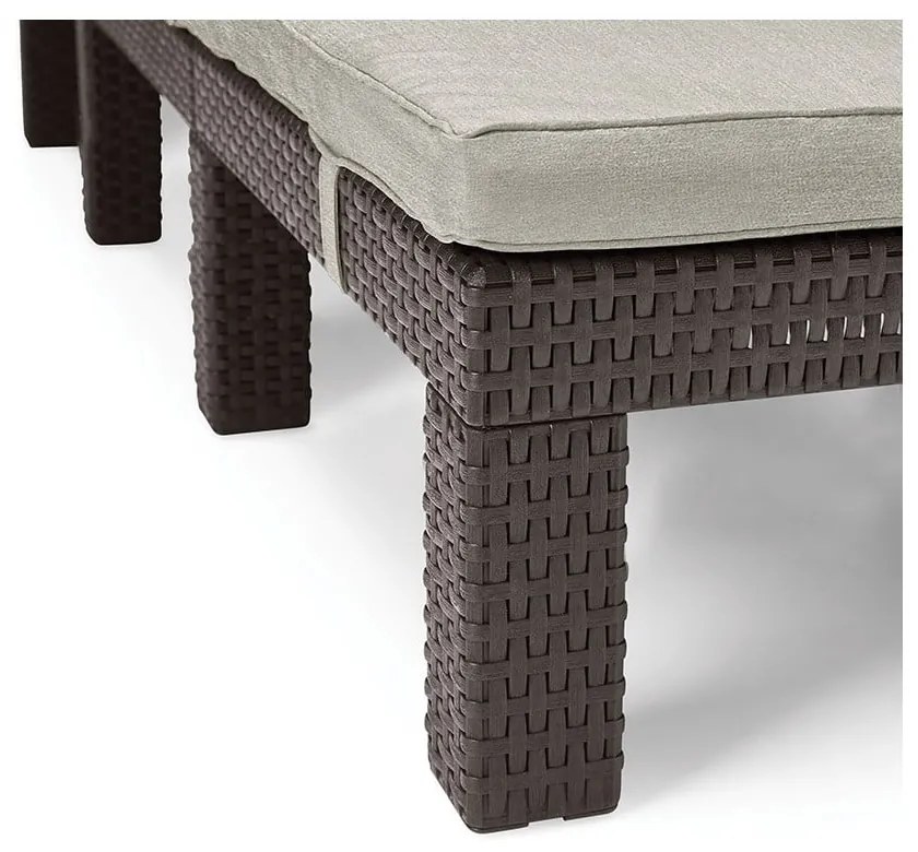 Lettino da giardino marrone in rattan artificiale Daytona - Keter