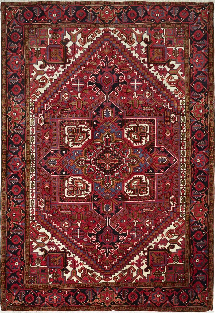 Heriz Tappeto persiano 210x290 Blu (Iran) Annodato A Mano