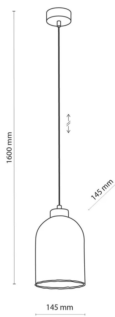 TK Lighting Lampada a sospensione Satipo, vetro, 1 luce, ambra