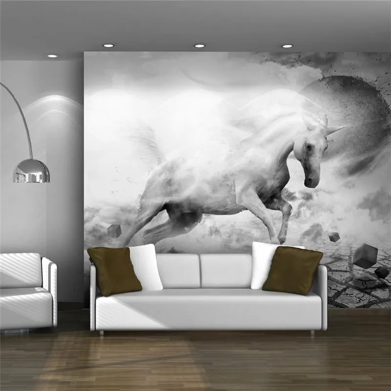 Fotomurale  Unicorn  Colore Grigio, Dimensioni e Misure 200x154