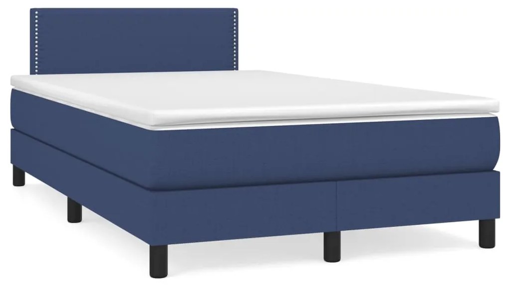 Giroletto a molle con materasso blu 120x200 cm in tessuto