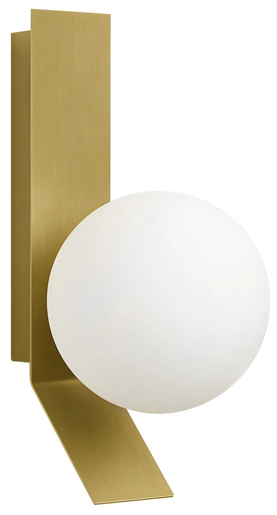 APP1759-1W Applique da parete in oro spazzolato/bianco