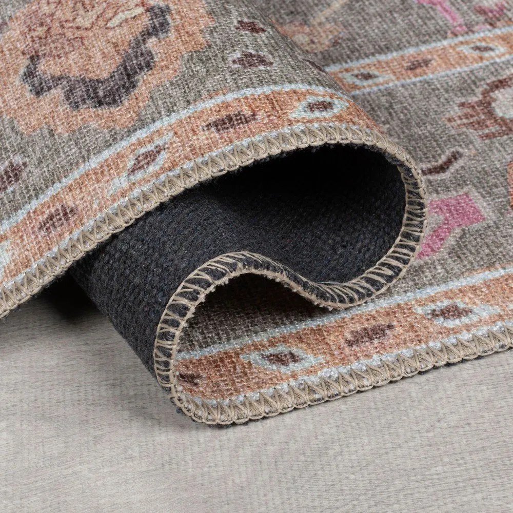 Tappeto verde chiaro lavabile 152x230 cm Una Floral – Flair Rugs
