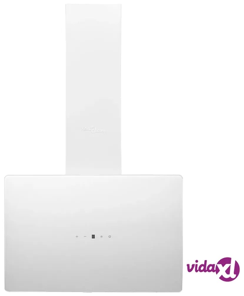 vidaXL Cappa a Parete 60 cm in Acciaio e Vetro Temperato Bianco