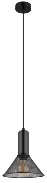 Globo 15648H1 - Lampadario a sospensione con filo JEDD 1xE27/60W/230V nero