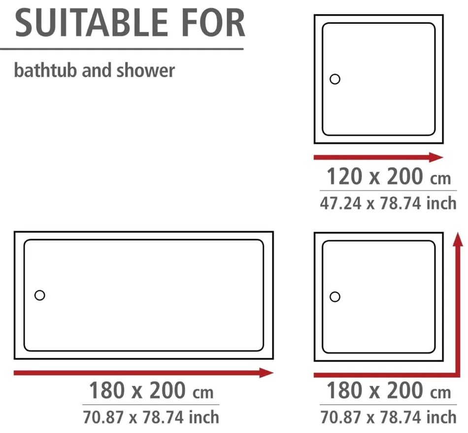 Tenda da doccia bianca con finitura antimuffa Dandelions, 180 x 200 cm Astera - Wenko