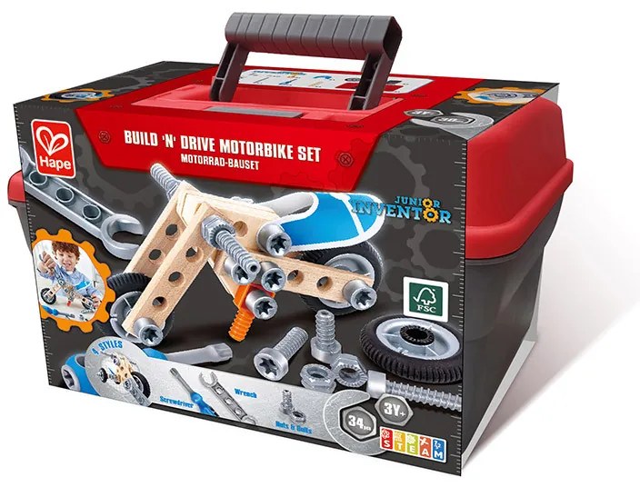 Giovane inventore - Costruisci la tua moto - 37 pezzi