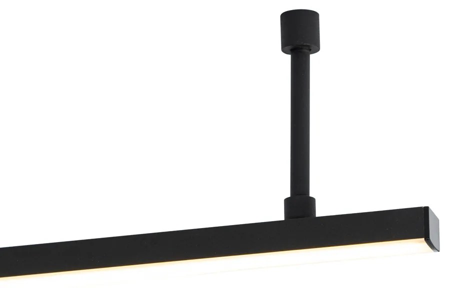 Plafoniera nera 150,8 cm con LED dimmerabile a 3 livelli regolabile - Annuschka