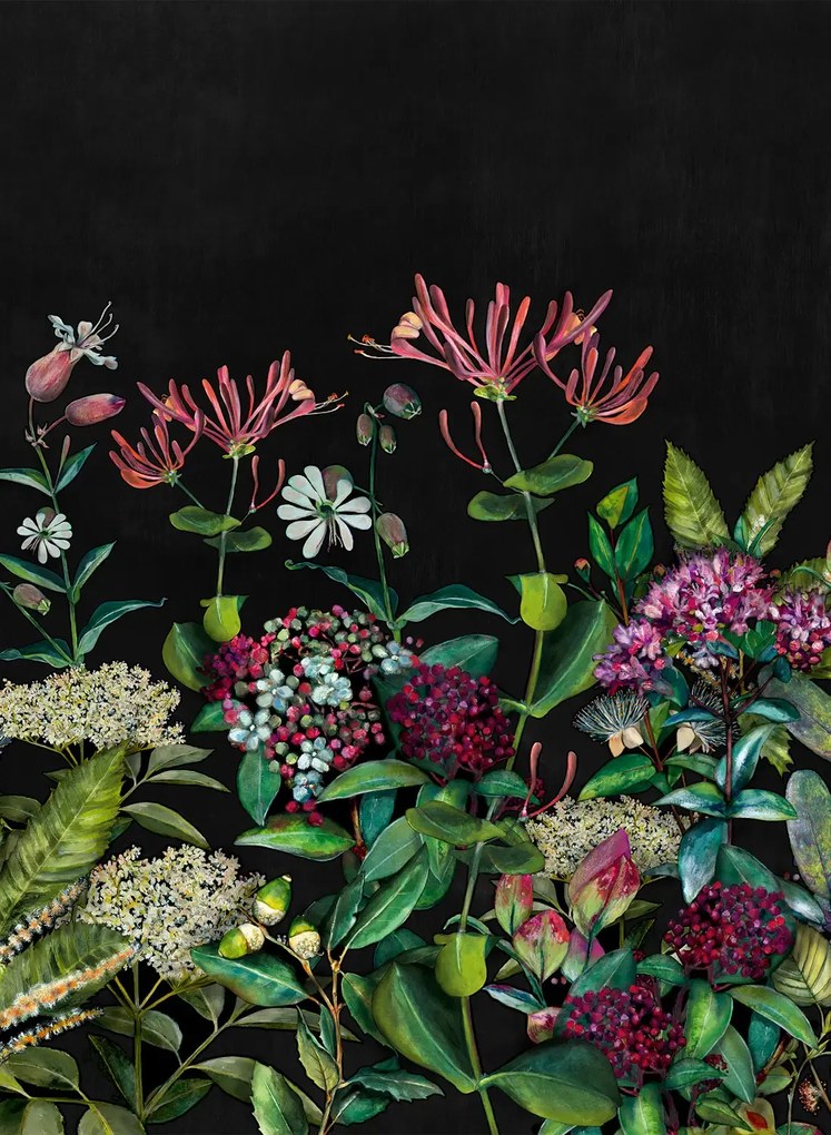Coordonne Carta da parati panoramica Wild Floral - Night