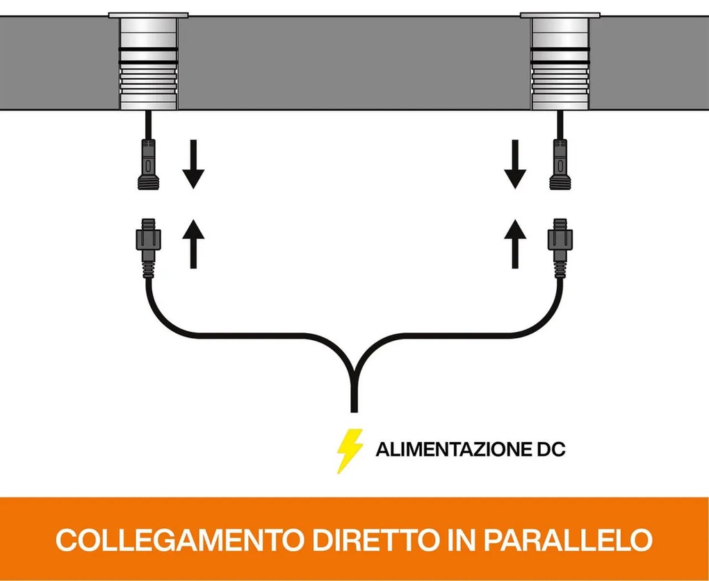 Faretto LED 3W IP68 per Piscine e Fontane Tondo Professional Colore Bianco Freddo 6.000K