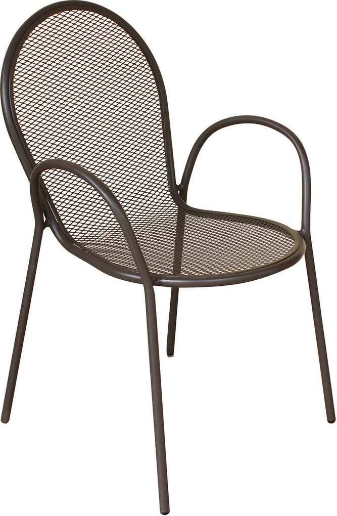 ROMANUS - set tavolo in metallo cm 70 x 70 x 72 h con 2 poltrone Maris