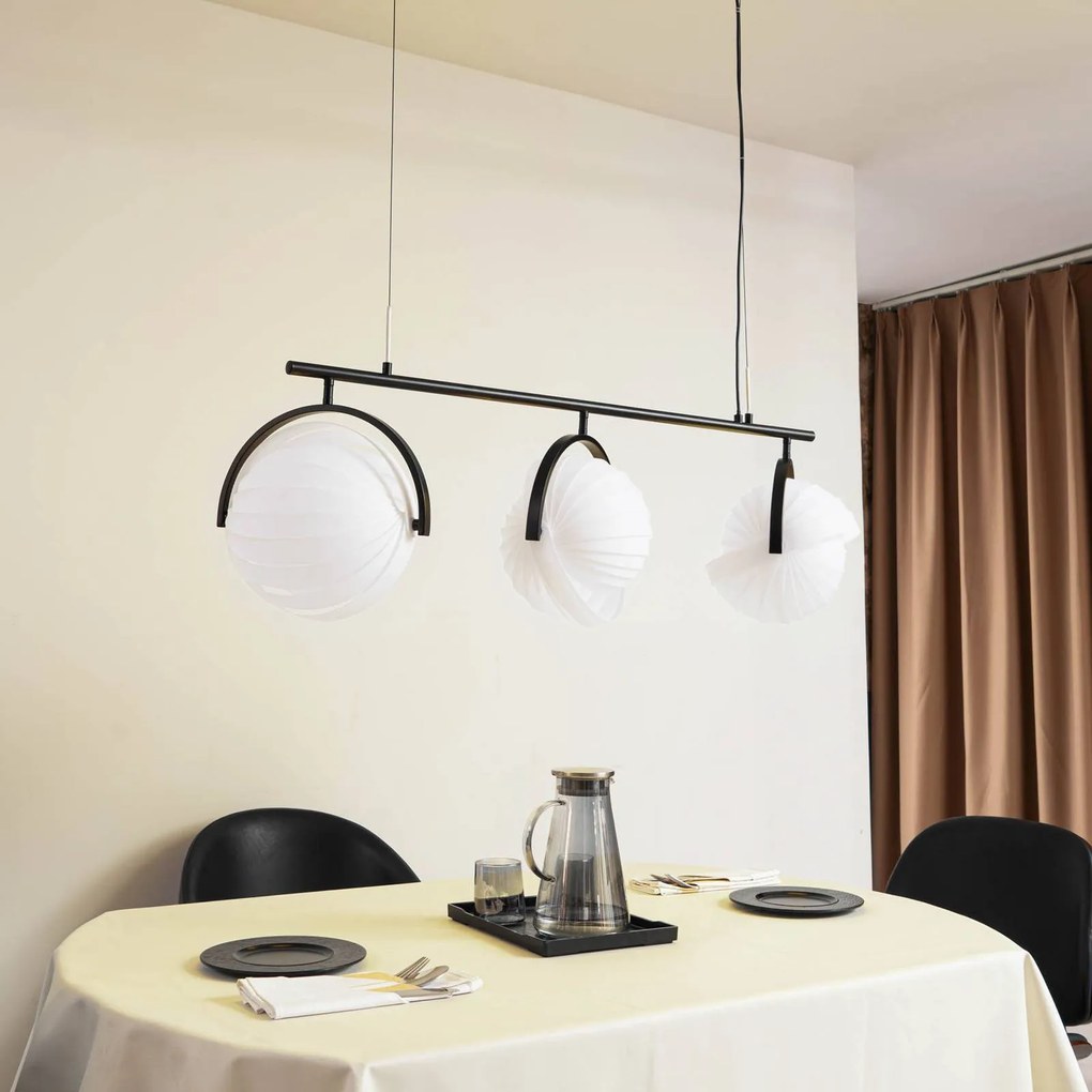 Lampada a sospensione Helva Lucande, dimmerabile, Bianco / Opale, Soggiorno / Sala da pranzo, Plastica, Scandinavo, Lampada a sospensione
