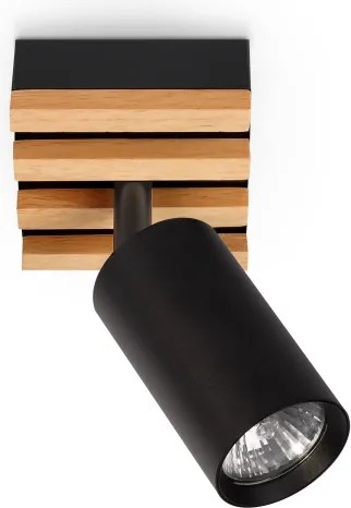 Brilagi - Faretto SELE WOOD 1xGU10/30W/230V nero/legno