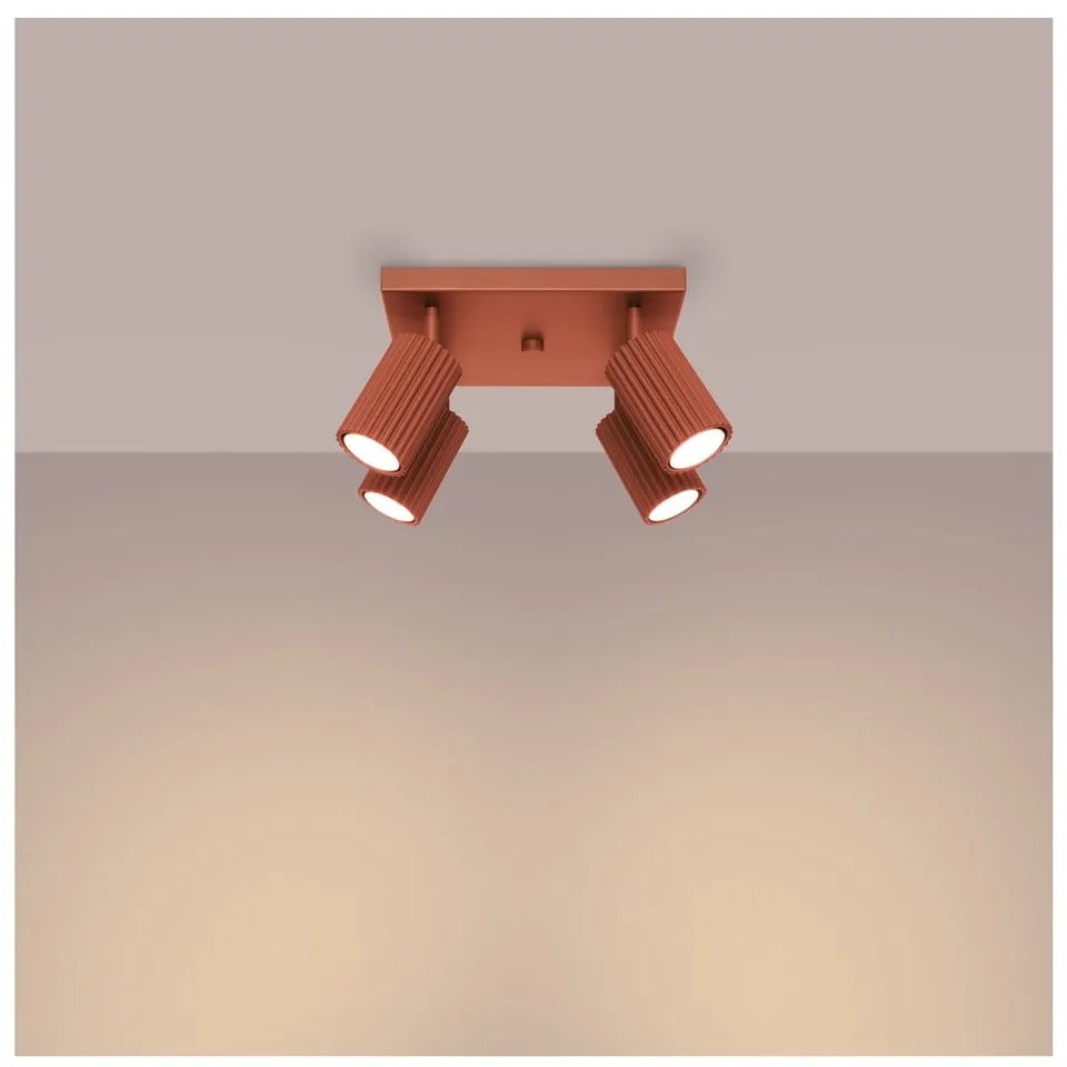 Faretto color mattone 25x25 cm Gleam – Sollux