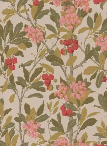Tapete Strawberry Tree von Cole & Son - Pink & Linen