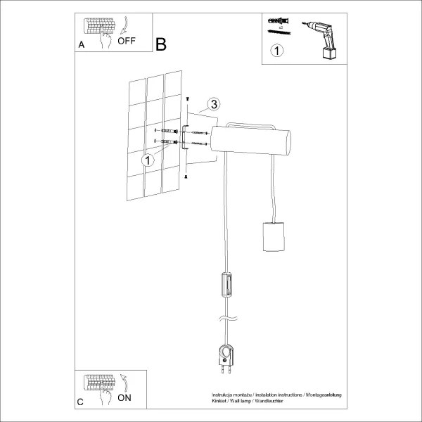 Sollux SL.1644 - Applique NIMBI 1xE27/15W/230V faggio