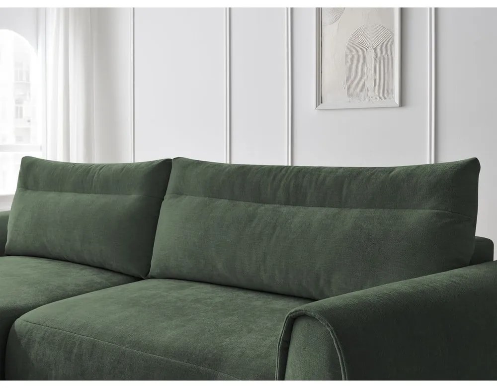 Divano angolare in verde scuro Aden – Bobochic Paris
