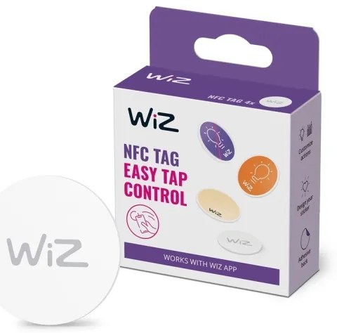 WiZ - NFC Etichetta autoadesiva per il controllo dell'illuminazione 4 pz.
