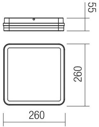 Redo 90292 - Plafoniera LED da esterno con sensore ISOLA LED/24W/230V IP54