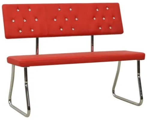 Panca 110 cm Rossa in Similpelle