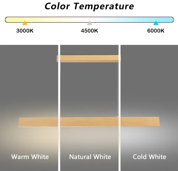 Brilagi - Sospensione LED dimmerabile su cavo SLIMLINE LED/40W/230V 3000-6000K finitura rovere + telecomando