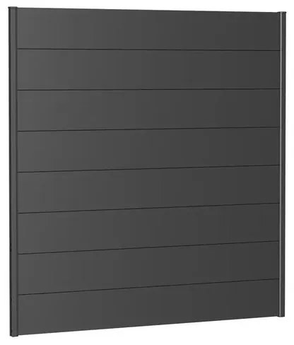 Frangivista in acciaio grigio scuro BIOHORT grigio scuro metallizzato L 180 x H 182 cm, spessore 44 mm