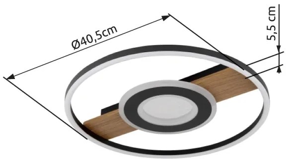 Globo 67323-24 - Plafoniera LED PIKARA LED/24W/230V