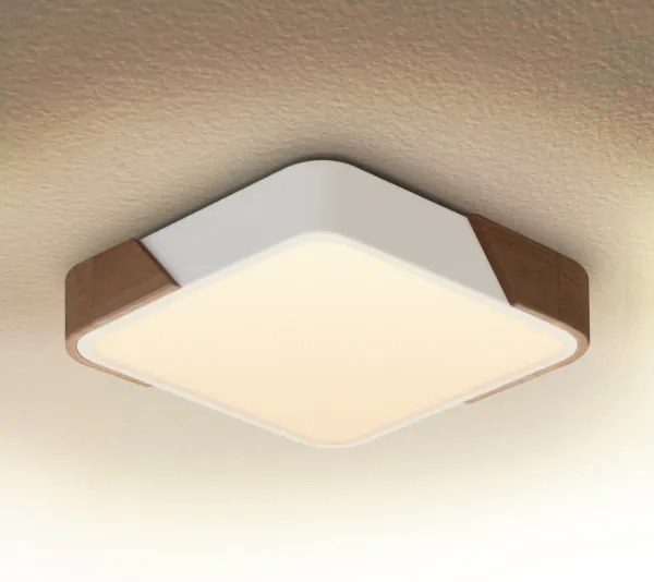 Brilagi - Plafoniera LED PILANA LED/24W/230V rovere/bianco 32x32 cm