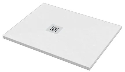 Piatto doccia in carbonato di calcio Horus bianco L 70 x L 90 x H 2.7 cm opaco effetto pietra
