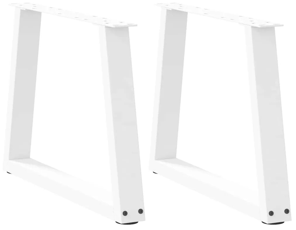 Gambe Per Tavolo Pranzo A V 2 Pz Bianco 60x(42-43,3)cm Acciaio /